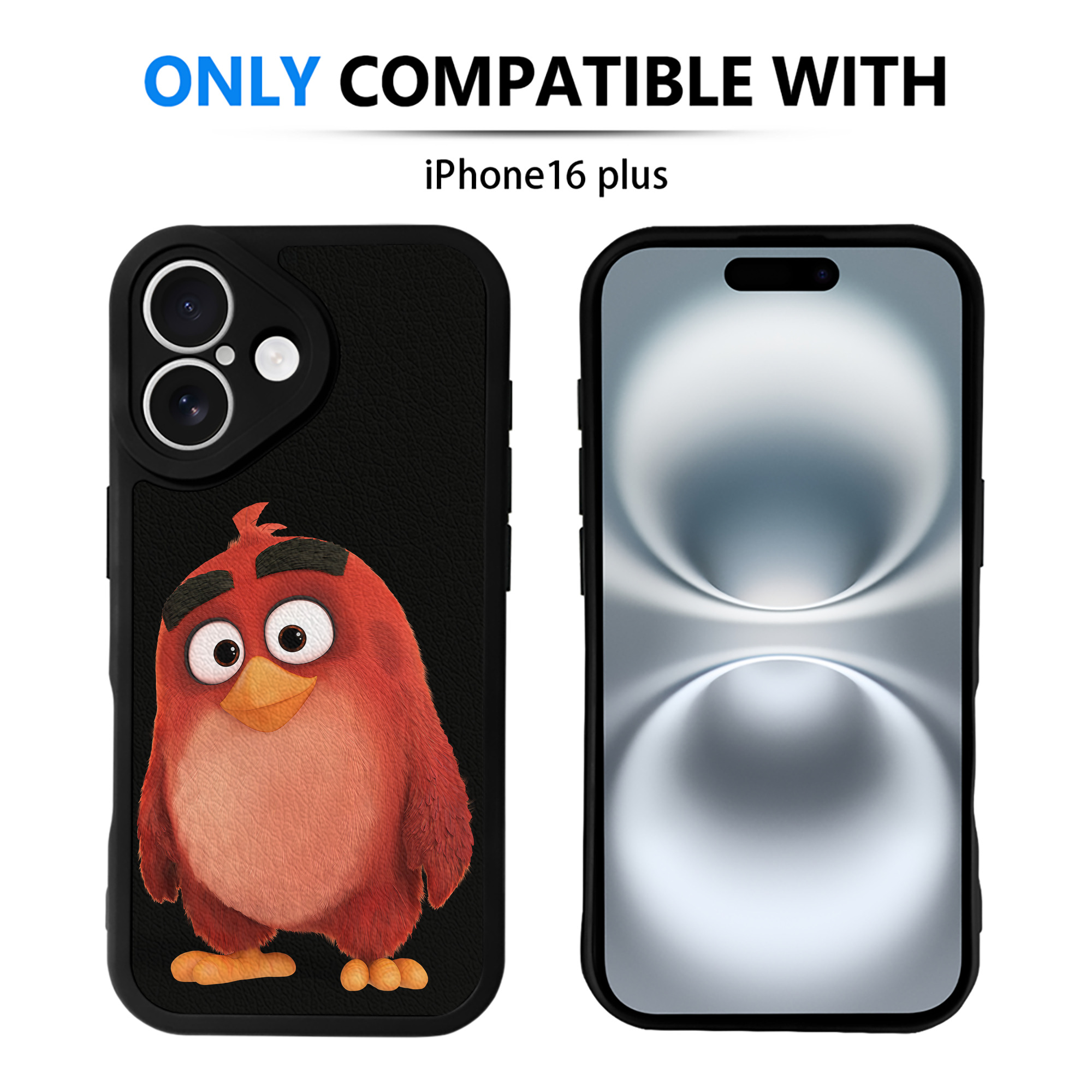 （画像用） Angry Birds アングリーバード 【iPhone 16シリーズ対応】シリコンスマホケース（レザー調） 材質：シリコン